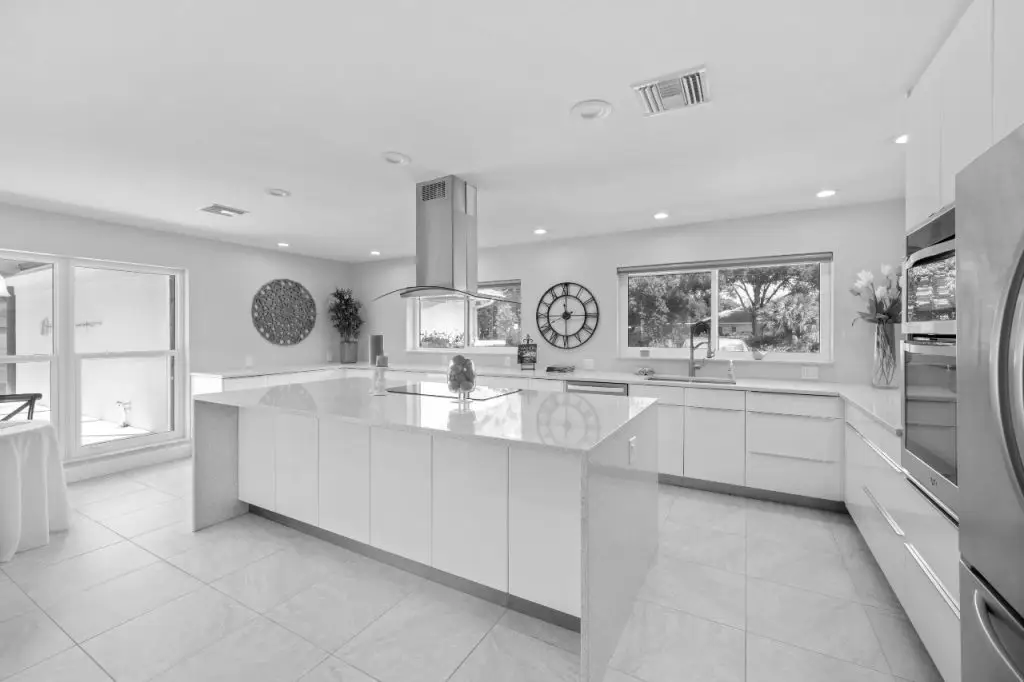 vacant kitchen staged for sale